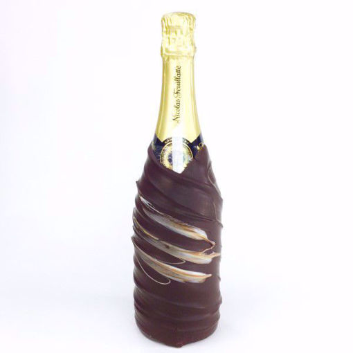 Chocolate Dipped Champagne Bottle Nicolas Feuilatte Brut by Sweet Traders