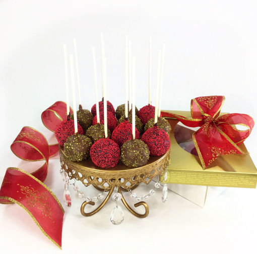 Red And Gold Holiday Cake Pops By Sweet Traders