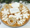 Elegant Decorated Holiday Cookies In White, Silver & Gold By Sweet-Traders